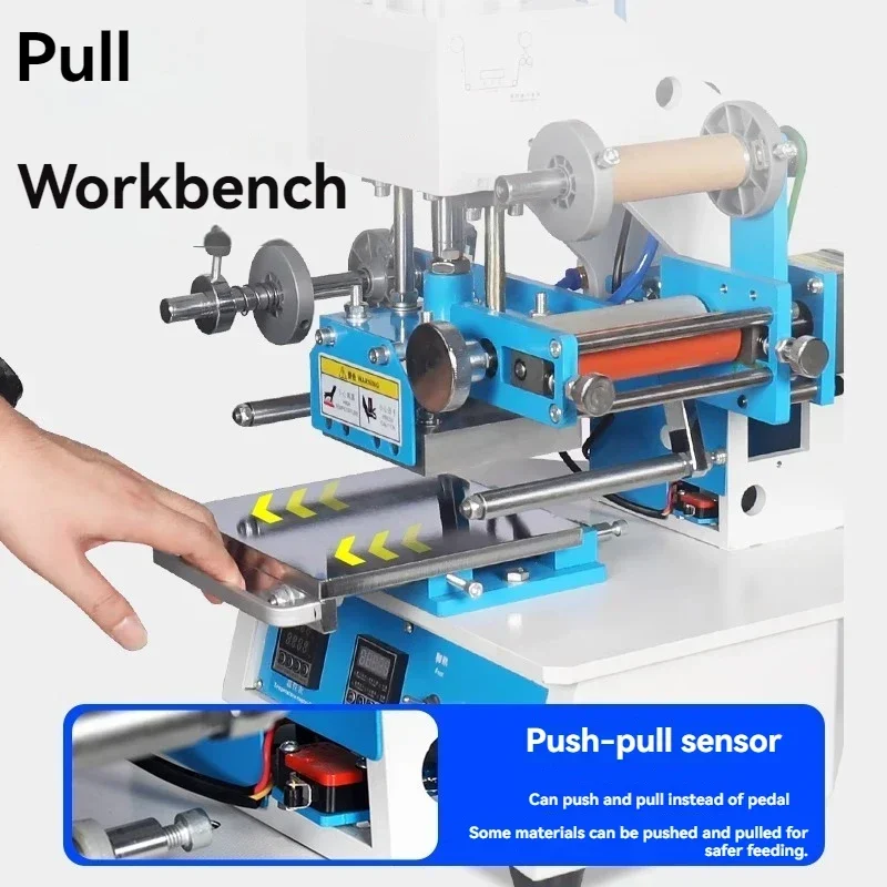 BY5-1 Hot Stamping Machine – for trademarks/logos, notebook debossing and hot stamping, and aluminum foil heat transfer.