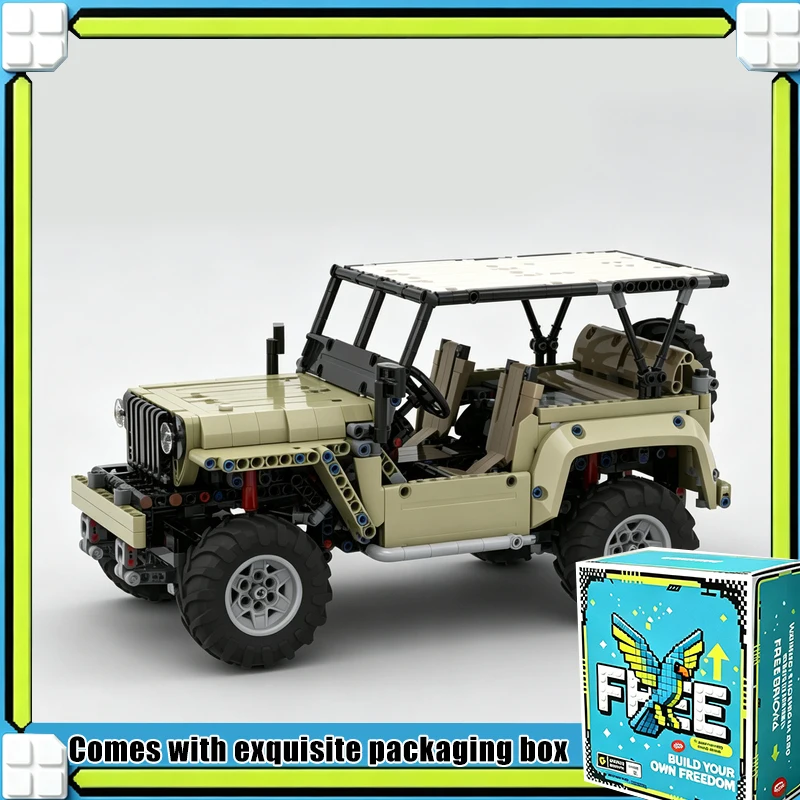 1476PCS MOC Classic Off Road Utility Car Model Custom Building Blocks Remote Control DIY Assembly Educational Display Toy Gift