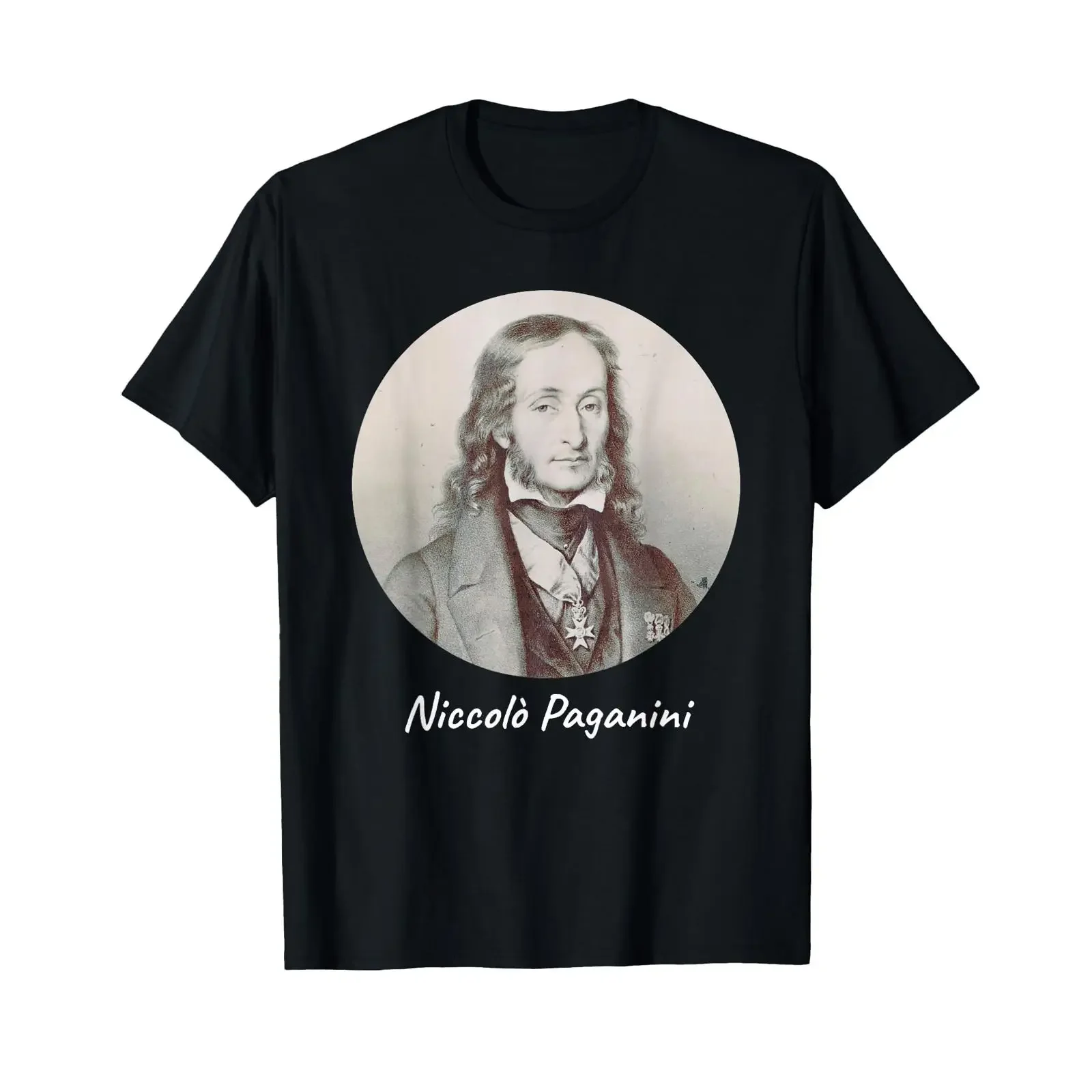 Niccolo Paganini Composer Portrait T Shirt vintage Washed Soft Breathable streetwear Versatile homme graphic fashion Stylish
