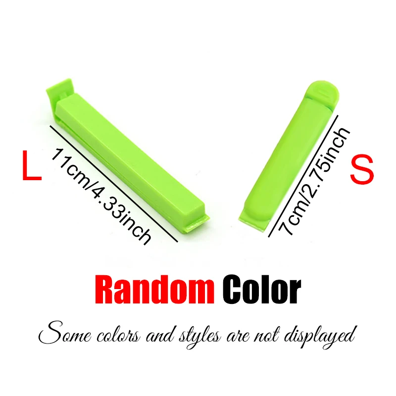 10PCS Colorful Sealing Clips 7/11cm Size Plastic Moisture-Proof Food Sealer Clamp Reusable Kitchen Storage Tools Home Supply ZYF