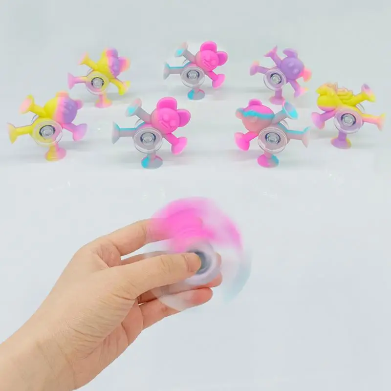 Fingertip Gyro Toy Children's Suction Cup Spinner Gyro Toy Compact Size Gyro Toy Spinner For Outdoor Activities School Car Home