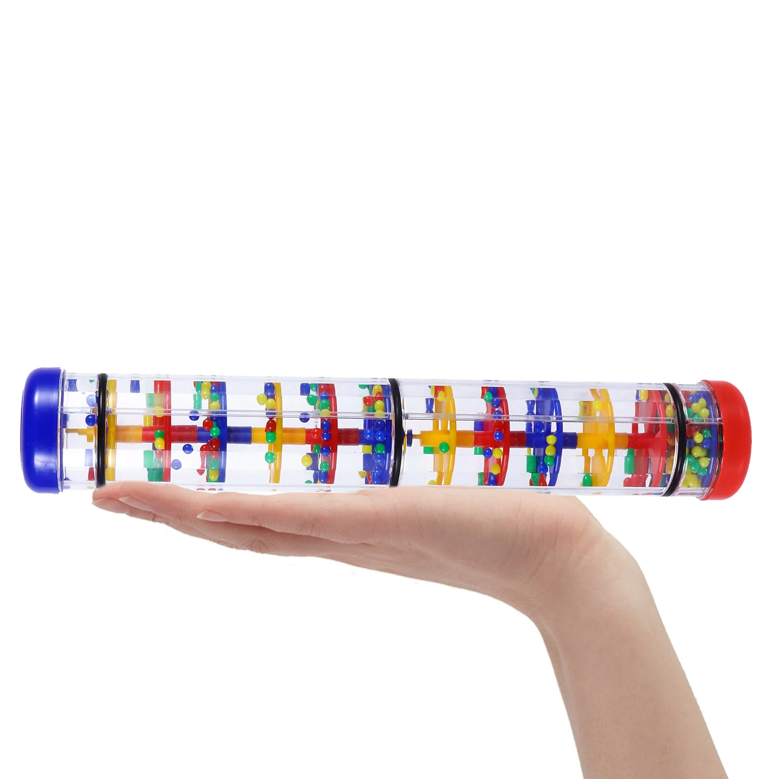 1 قطعة صوت المطر حشرجة أنبوب خفيفة الوزن قبضة الرضع أداة التنوير الموسيقية التعليم المبكر الحسي تحفيز هز