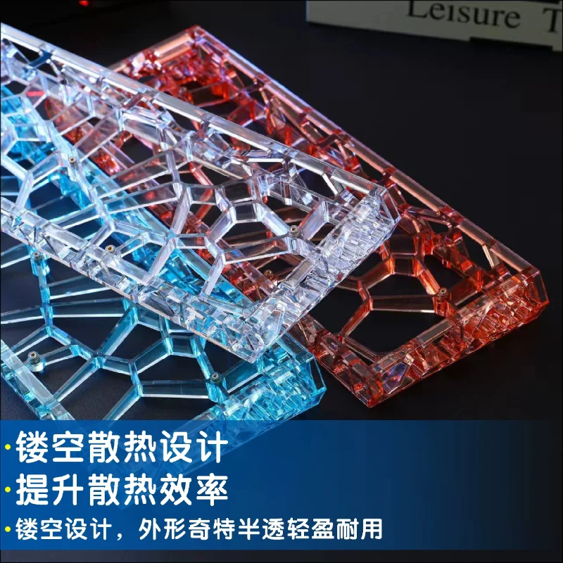GH60 Hollow Keyboard Shell Custom Transparent Case Holy60 Modified Mad60/wooting60/RAKKA V2 Custom Patterned Uniform Light Plate