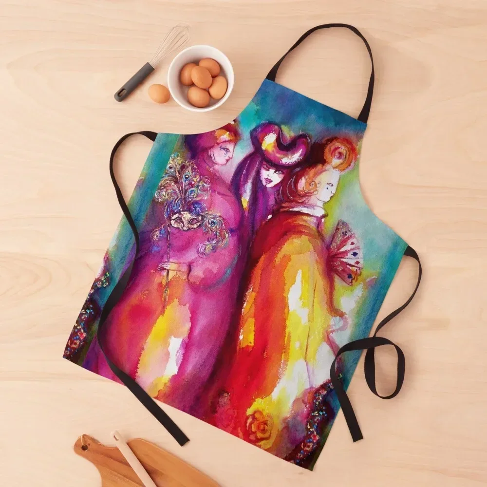 

THE THIRD MASK / Venetian Carnival Masquerade Apron Kitchen Tools Accessories Hairdressing professional hairdresser Apron