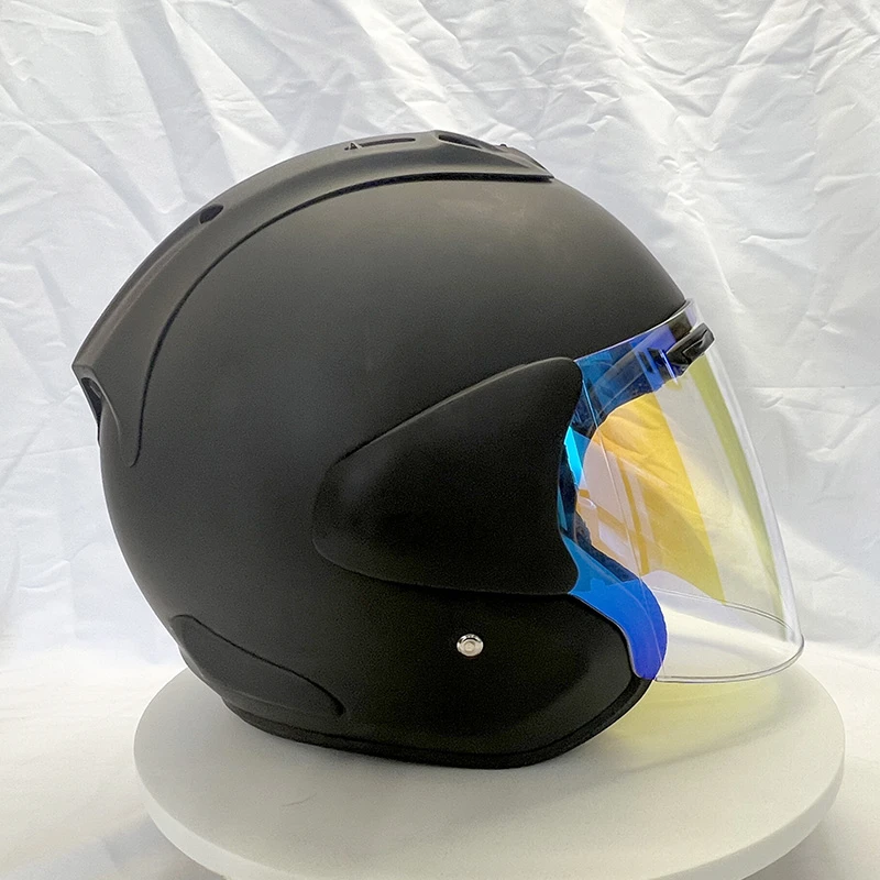 VZ-RAM Classic 3/4 Open Face Helmet,For Harley Motorcycle And Cruise Motorcycle Protection Helmets, SZ-G Flat-Black,Capacete
