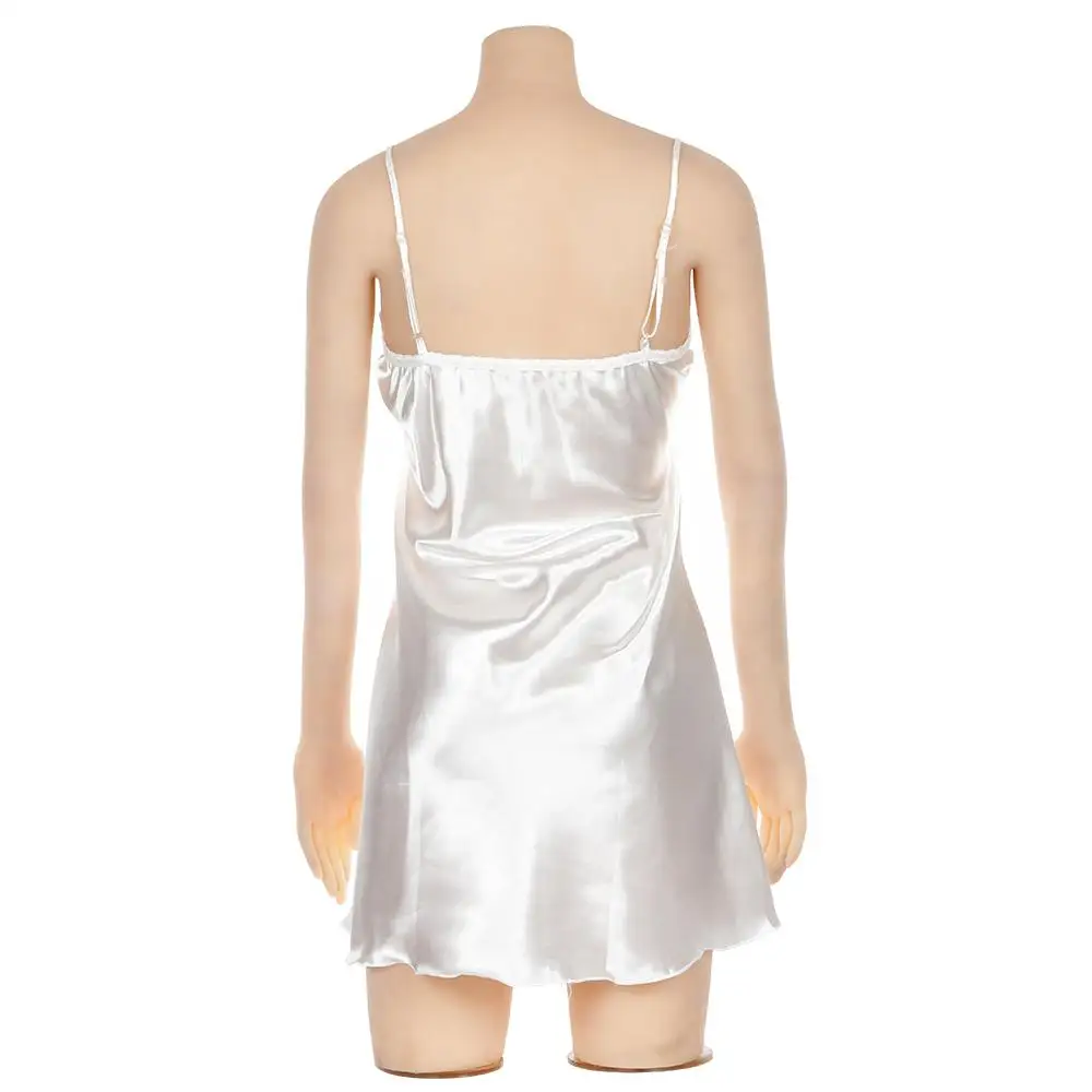 Charming Fashion Nightdress Women Lace Robe Babydoll Sleeveless Sleeping Dress Sleepwear