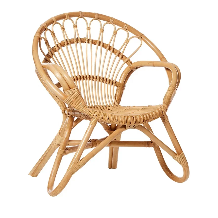 A Rattan Flower Chair Chair Kids with Delicate Trellis Kids Rattan Chair Rattan Kids Furniture