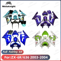 New ABS Motorcycle full Fairing Kit Fit For KAWASAKI ZX-6R ZX6R 636 2003 2004 03 04 Custom Fairings Kit Bodywork Shell