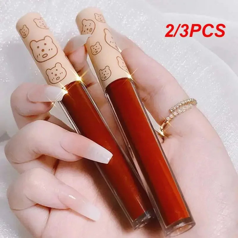 Heallor 2/3PCS Velvet Lip Glaze With A Texture Of Lip Mud Labial Glaze Shelf Life 3 Years Lip Makeup Labial Mucus Matte Texture