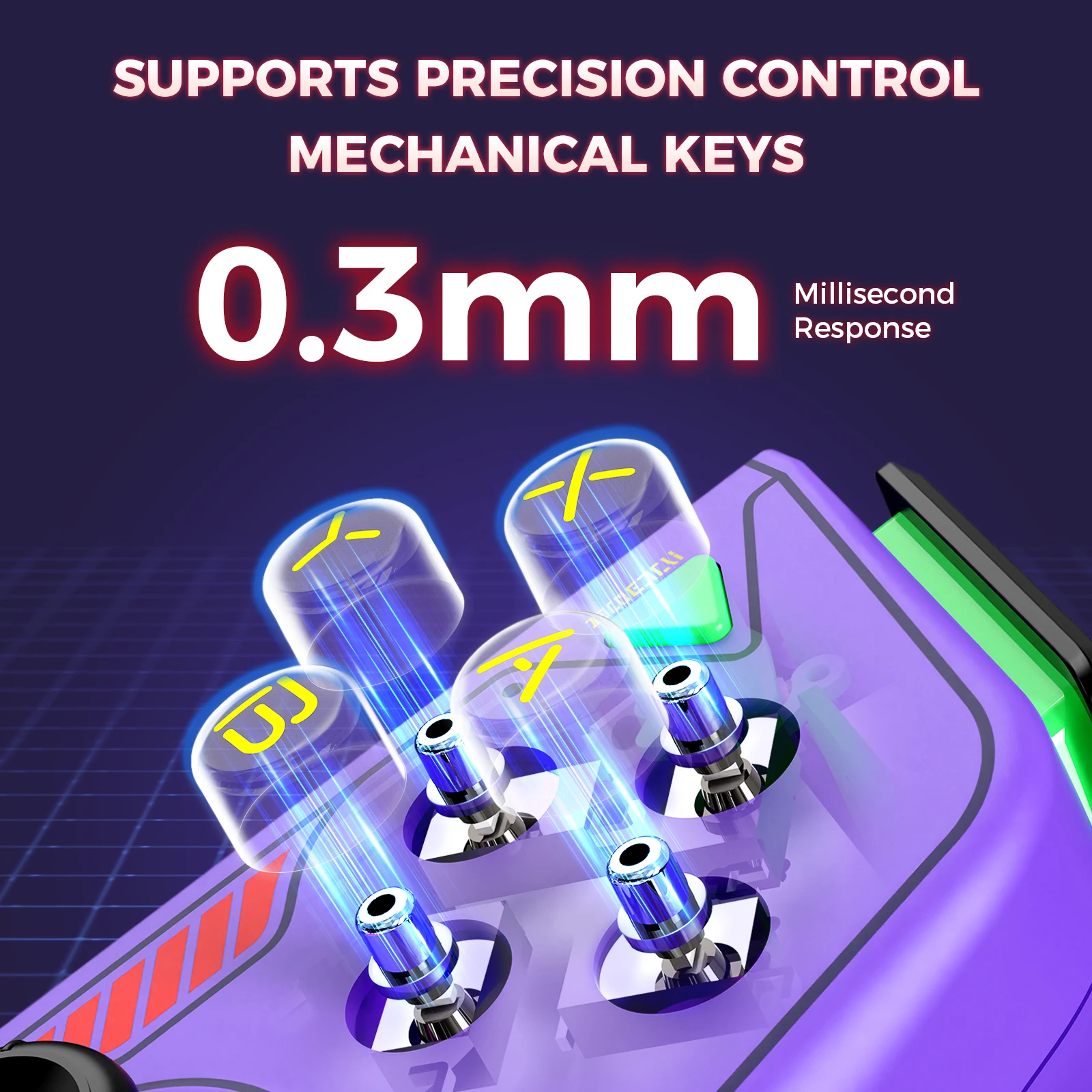 Imagem -05 - Joypad Iine-mecha Warrior Compatível com o Nintendo Switch v1 v2 Oled Joysticks de Efeito Hall Função Macro Turbo