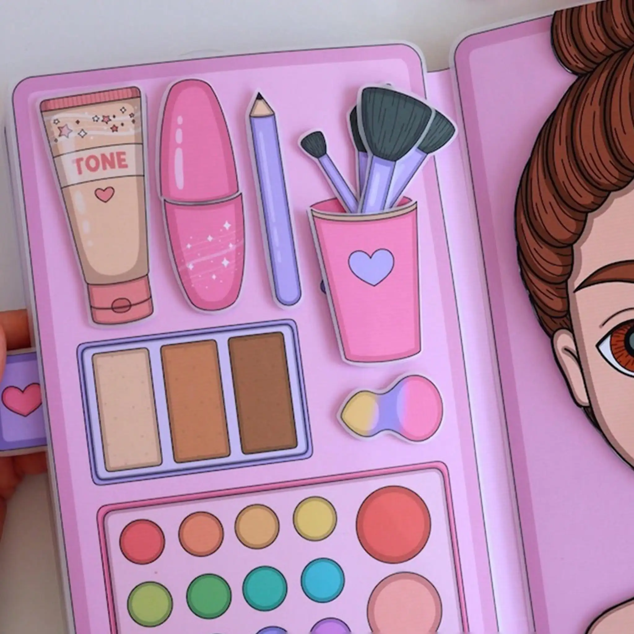 Ballet Studio Children's Quiet Book Interactive Dance Album, Ballet Craft Activity Dress-Up and Makeup Play, Handmade Set - view 3