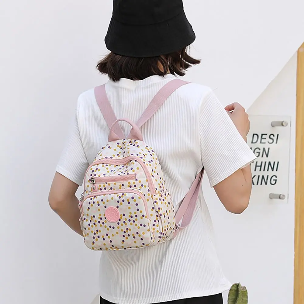 Large Capacity Backpack Lightweight Nylon Printing School Bags Waterproof Student Bag Travel Sports