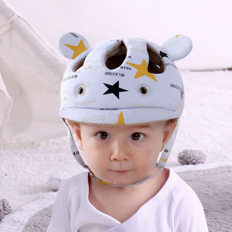 Toddler Safety Helmet Children's Anti Fall Hat New Lightweight Cartoon Cute Baby Toddler Collision Breathable Soft Safety Helmet