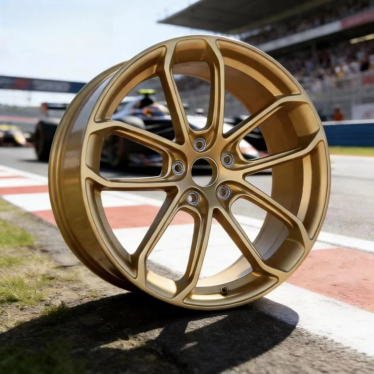 

Customizable hot sale matte gold petal shape 5*130 17 18 19 20 21 inch forged aluminum alloy wheels For Cayenne For Panamera