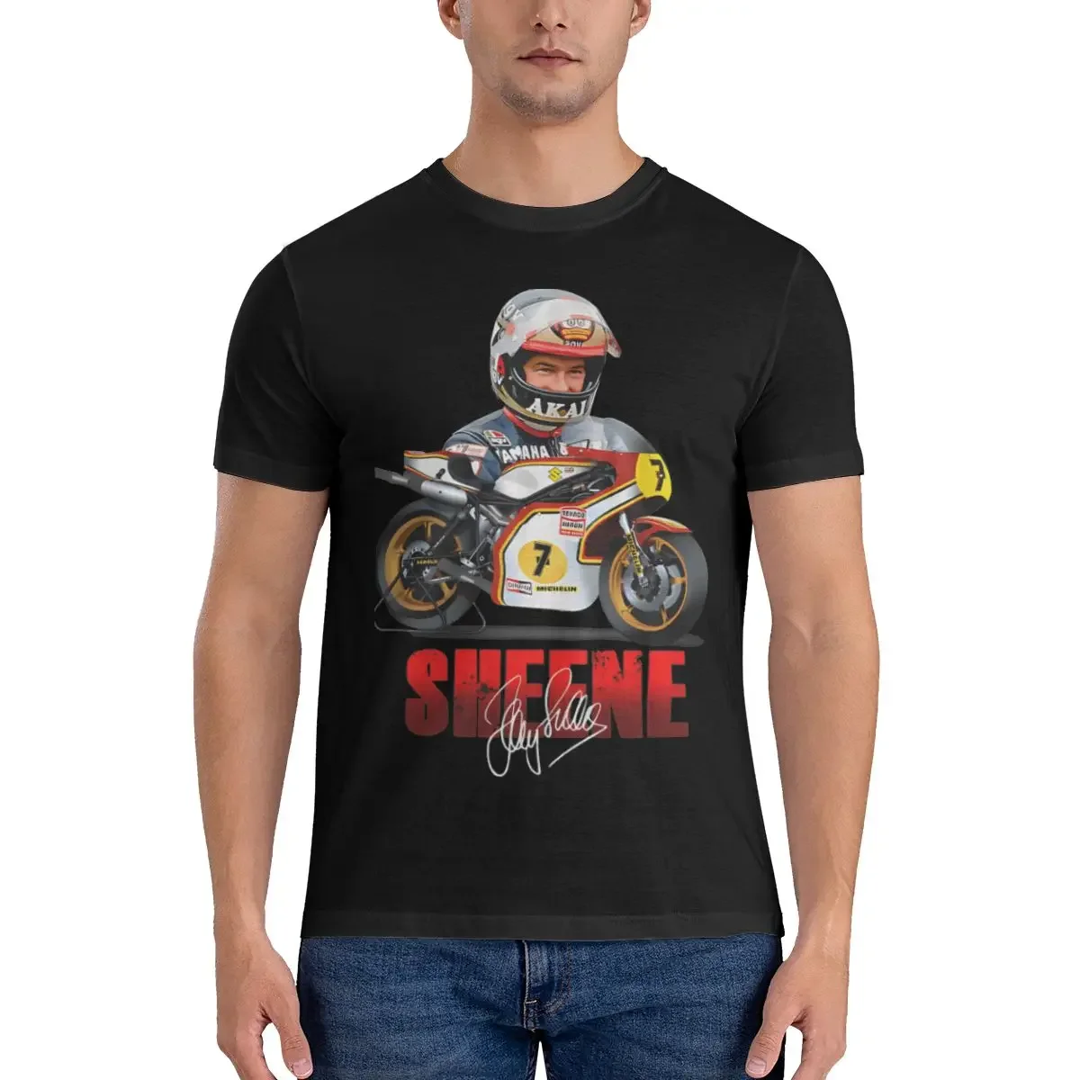 T-Shirt à manches courtes pour homme, en pur coton, avec col rond, humoristique, modèle Erra Sheene 7, Y-Classic