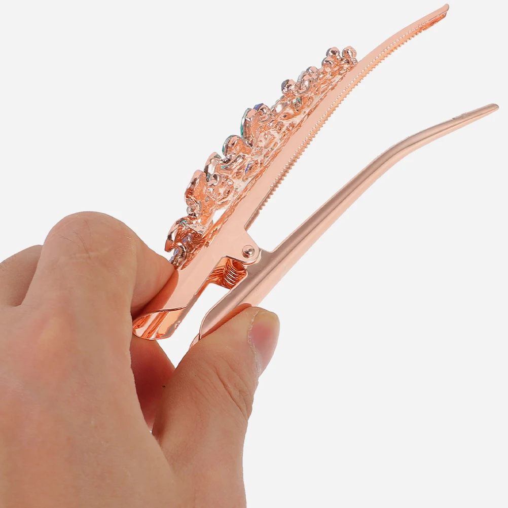 

Crystal Hairpin Clip Aligator Decor Accessories Alligator Clips for Women Woman