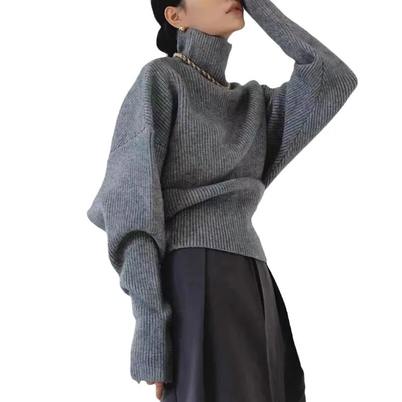 

Turtleneck Sweater Casual Loose Comfortable Pullover Minimalist Chic Warm Knitwear Elegant Soft Oversized Sweater For Women