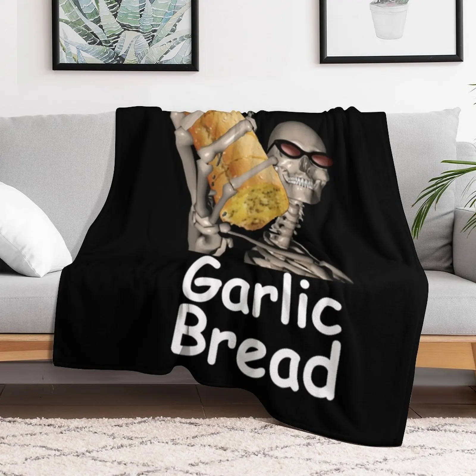 Garlic Bread T-Shirtmr skeleton T-Shirt_ Throw Blanket blankets ands Decorative Sofas Luxury St Nap Blankets