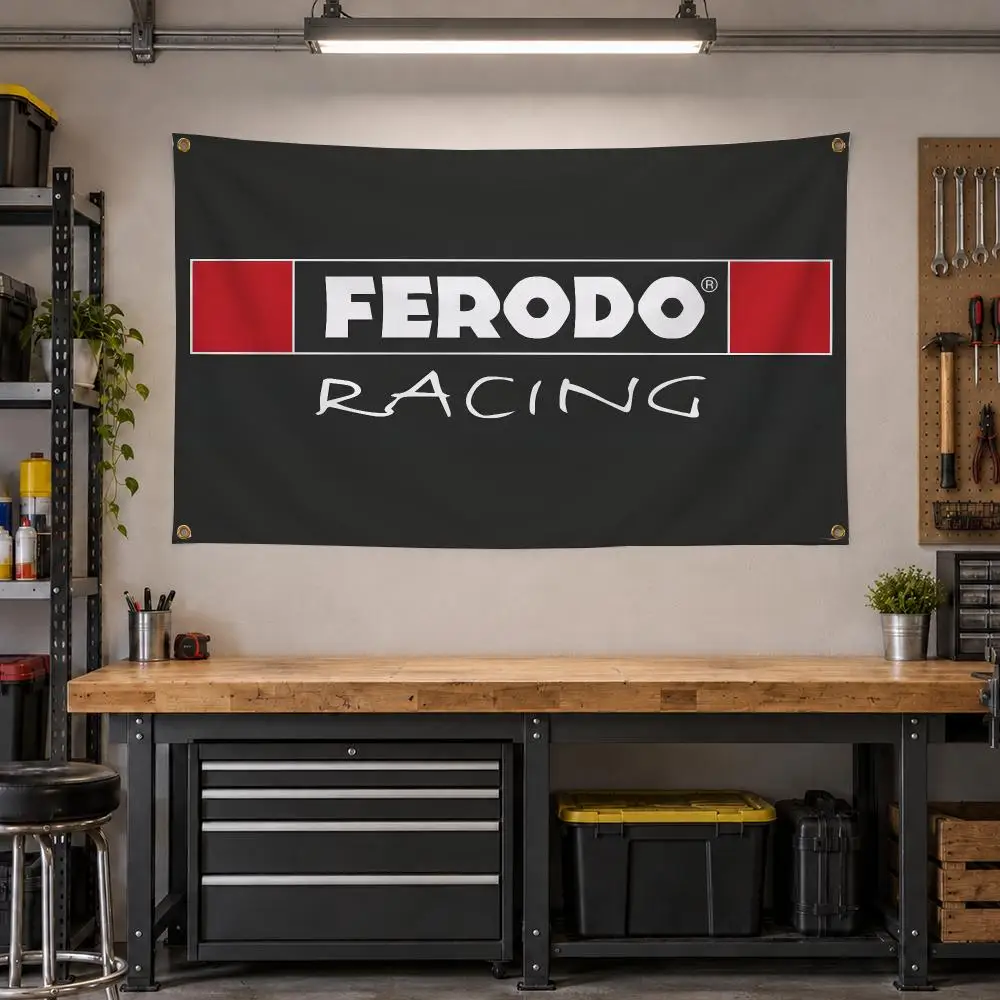 Brakes Ferodo Motorsport Racing Auto Flags Personalized Banner Flag Room Dorm Camping Picnic Garage Bar Outdoor Wall Decor