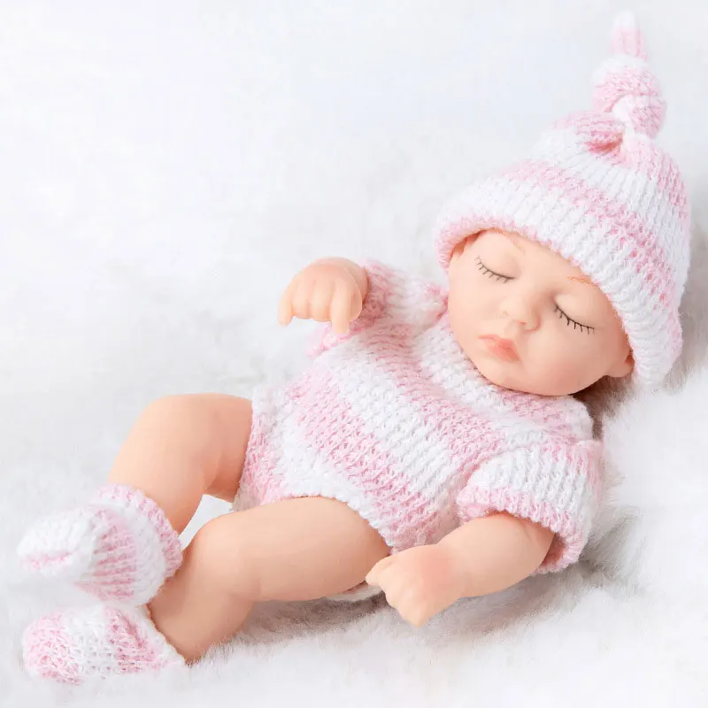 

12 Inch Silicone Baby Reborn Sleeping Doll Change Clothes Realistic Newborn Lifelike Mini Baby Dolls DIY Toy for Girls Gifts