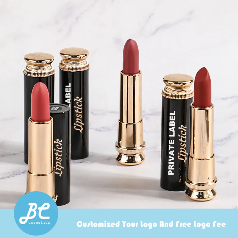 Private Label Profissional Matte Velvet Nude Lipstick Shimmer Sexy Red Long Lasting Waterproof Pigments Makeup Lipstick