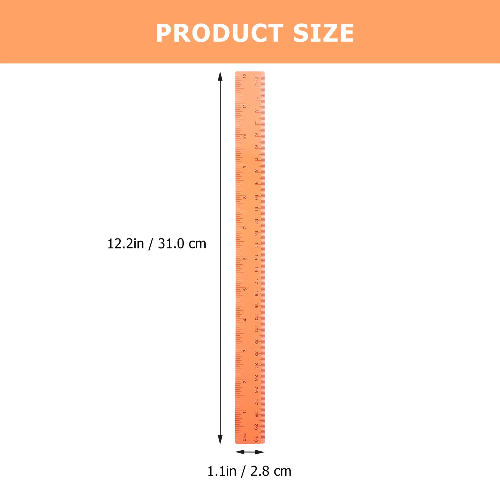 12Pcs Creative Design Colored Ruler Smooth Edge Measuring Tool for Students Reusable Drawing and Reading Aid Ruler