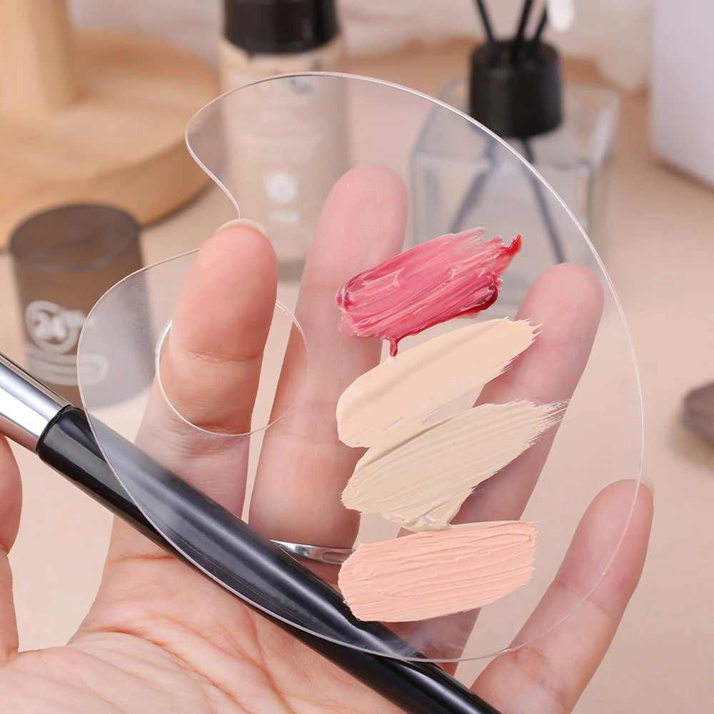 Acrylic Palettes Makeup Foundation Palette Spatula Rod Gel Eye Shadow Mixing Cream Pigments Color Adjustment Nail Art Manicure