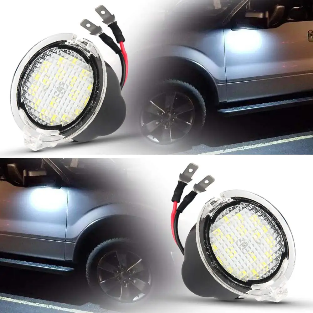 2pcs Side Mirror Puddle Light LED Lamp for Ford F150 Explorer Edge Expedition Flex Fusion Taurus X Mondeo MK5