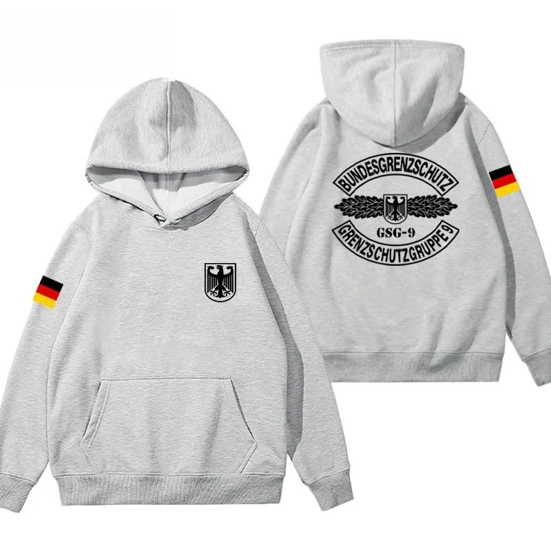 ألمانيا GSG9 مكافحة الإرهاب القوات الخاصة طباعة معطف بقلنسوة 9th الحرس الحرس لواء المشجعين العسكريين ملابس الرجال بلايز عادية