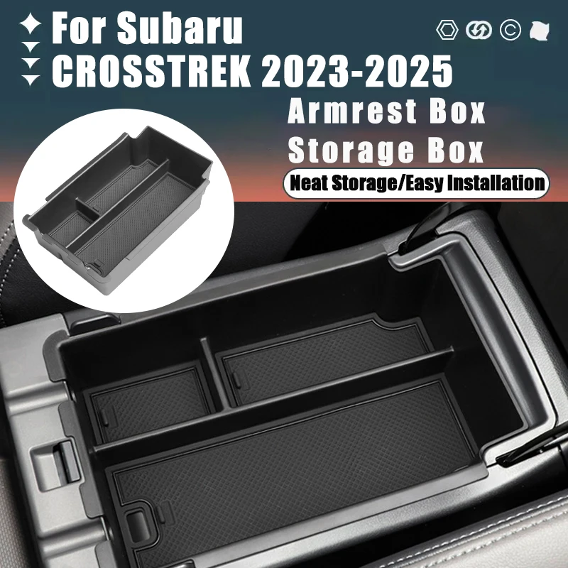 

For Subaru CROSSTREK 2023-2025 2024 Armrest Box Storage Box Modification Stowing Tidying Box Car Internal Accessories