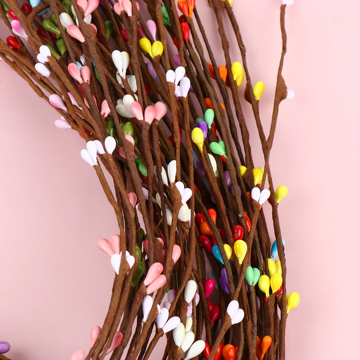 

50pcs 40Cm Diy Berry Wreath Rattan Garland Artificial Floral Craft Decoration Vase Basket Wedding Party Xmas Ornament Assorted
