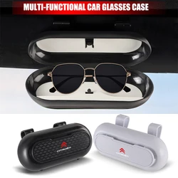 ABS Car Sunglasses Organizer Box Eyeglass Holder Glasses Storage Clip For Citroen C1 C2 C3 C4 Grand Picasso C-ELYSEE Saxo C4L DS