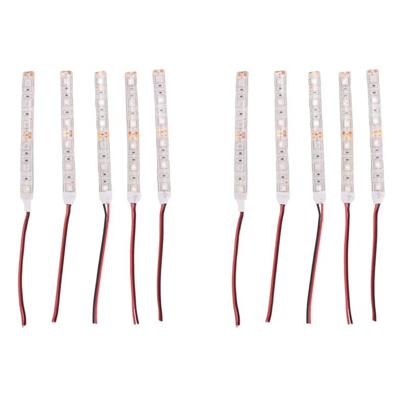 

ABUH-10Pcs 10Cm Waterproof Green 5050 Led Strip Lights Dc 12V Caravan Boat Car