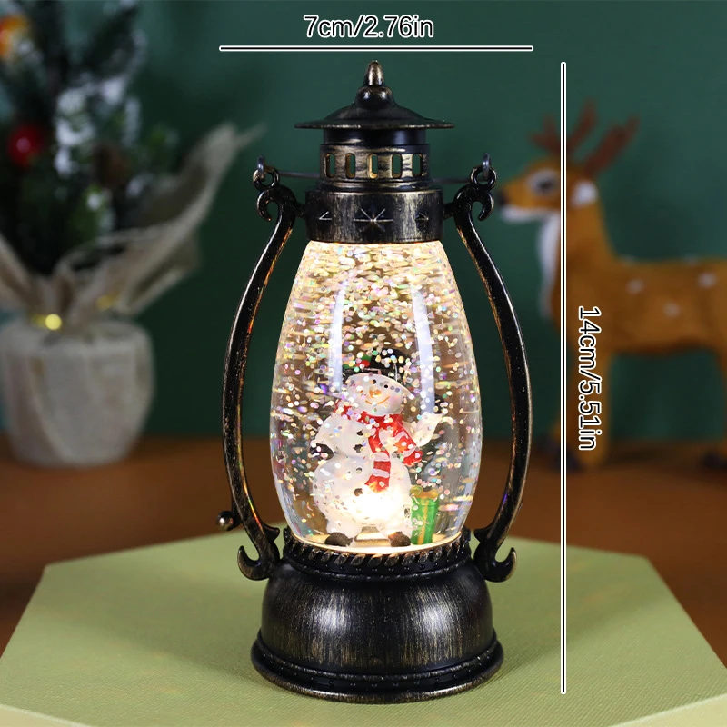 Christmas Night Lamp Landscape Decoration Outdoor Crystal Ball Lantern Light Ornaments Xmas Party Supplies