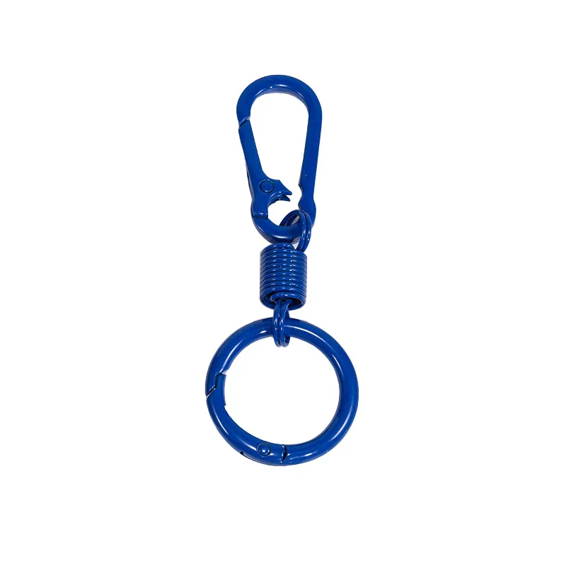 2pcs Colorful Spring Keychain Carabiner Buckle Key Rings