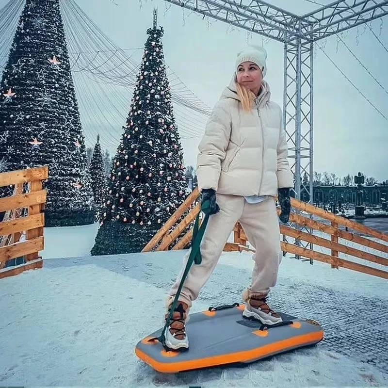Inflatable Skateboard Snow Sled Winter Sledge Ski Board