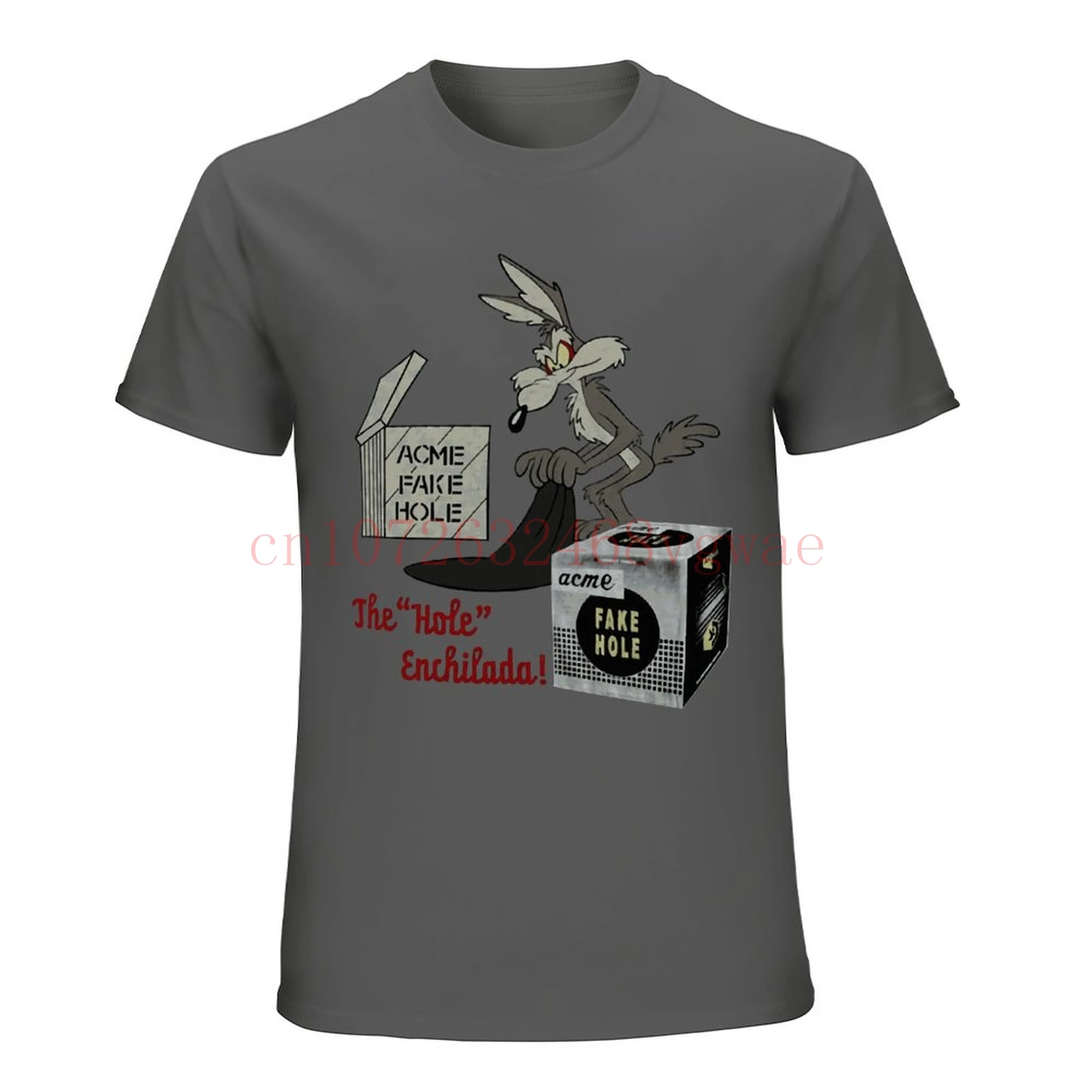 Acme Fake Hole T Shirt Wile E Coyote Road Runner Beep Beep