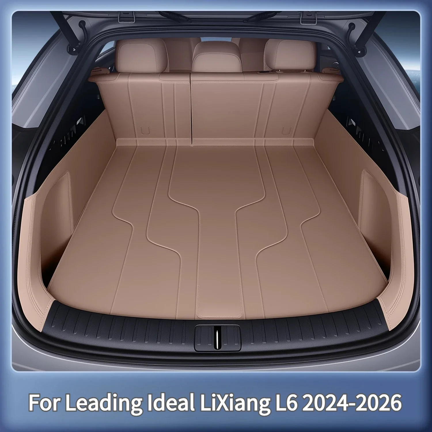 For Li Auto L6 2024-2026 Cargo Liner Car Full-Coverage Trunk Mat Waterproof and Wear-Resistant Leather Protective Pad Accessory detail image 1