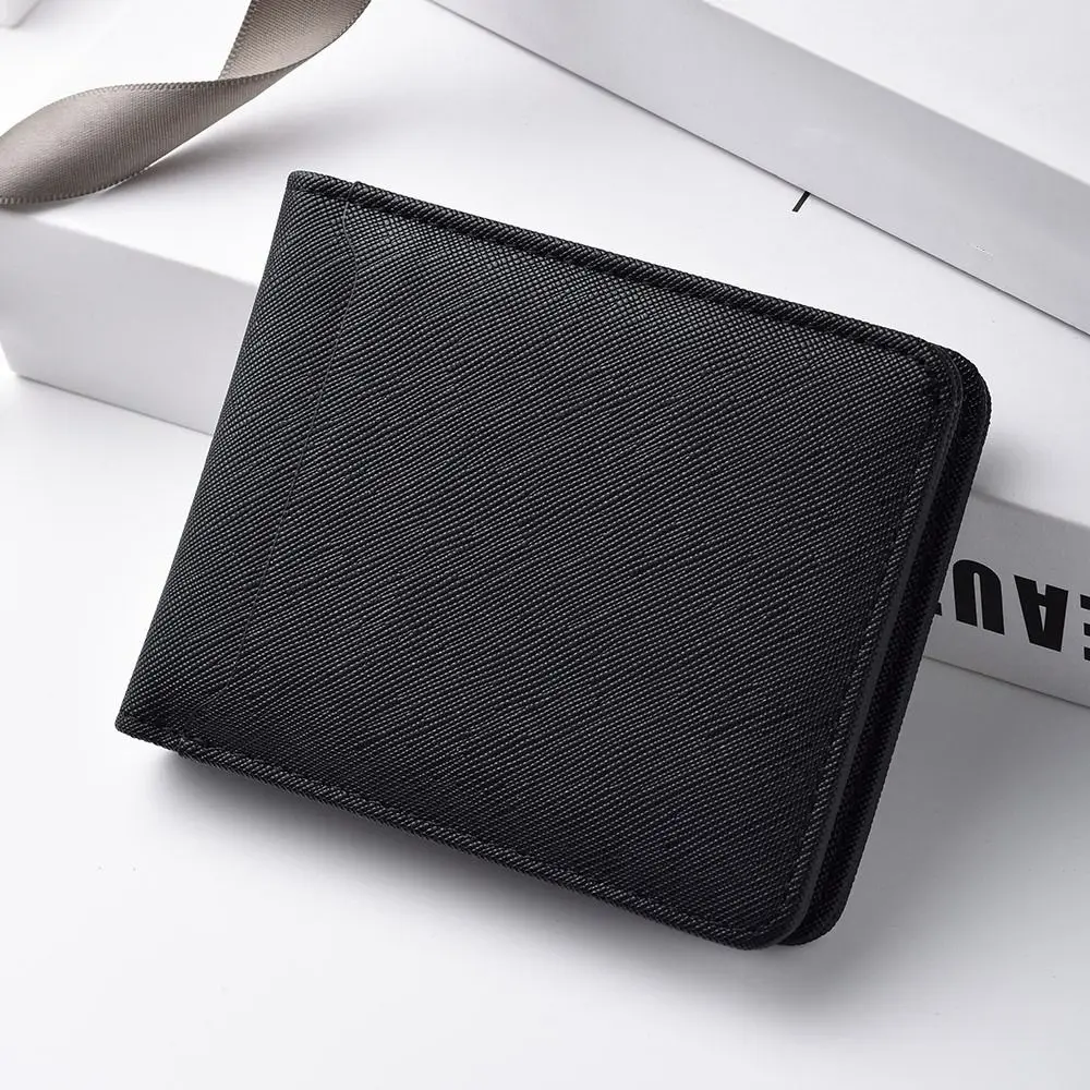 New PU Leather Retro Men's Wallet Soft Lightweight Coin Purse Ultra Thin Slim Wallet Money Clip Men