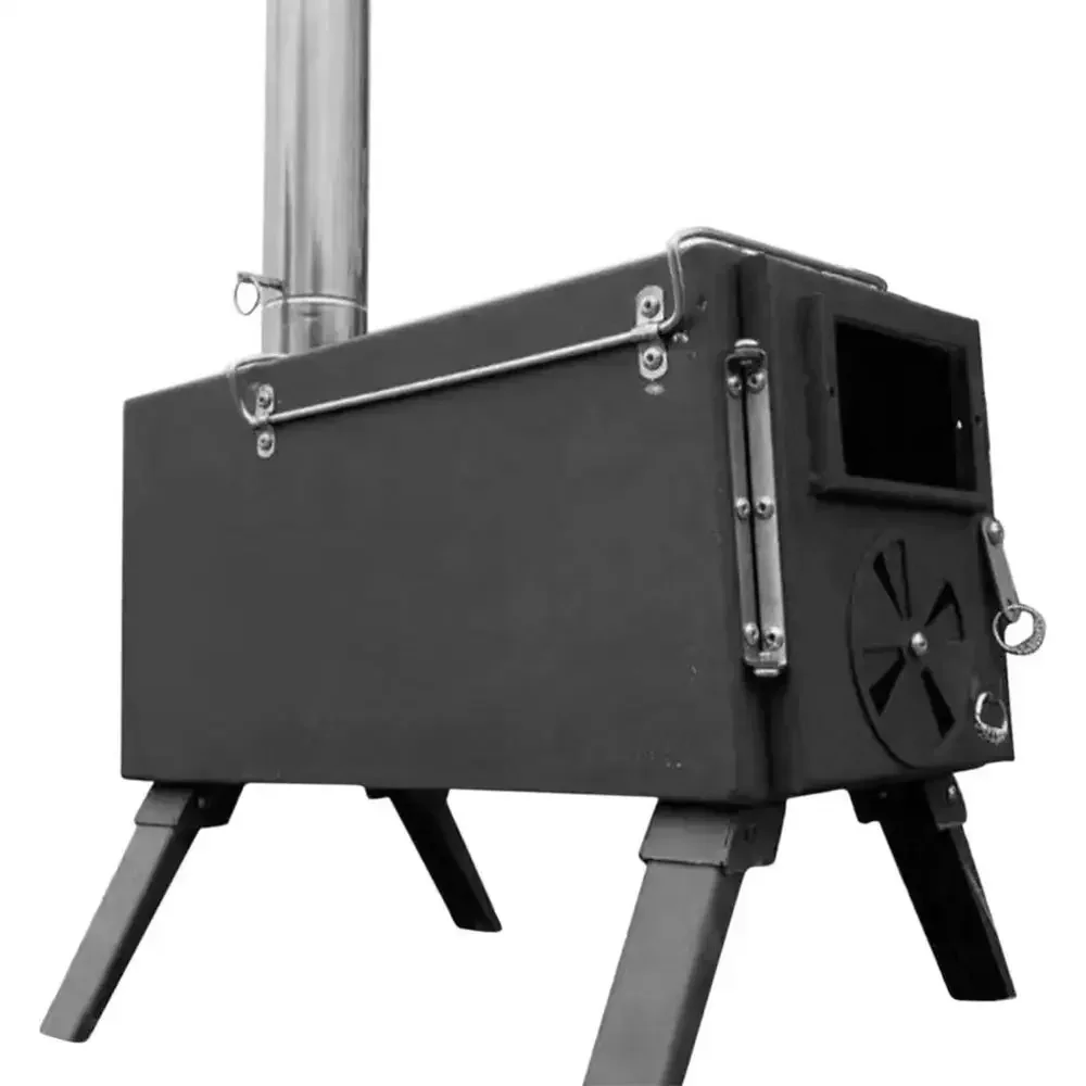 キャンプ用折りたたみ薪ストーブ、ポータブル薪ストーブ、炭素鋼燃焼、ピクニック、バーベキュー