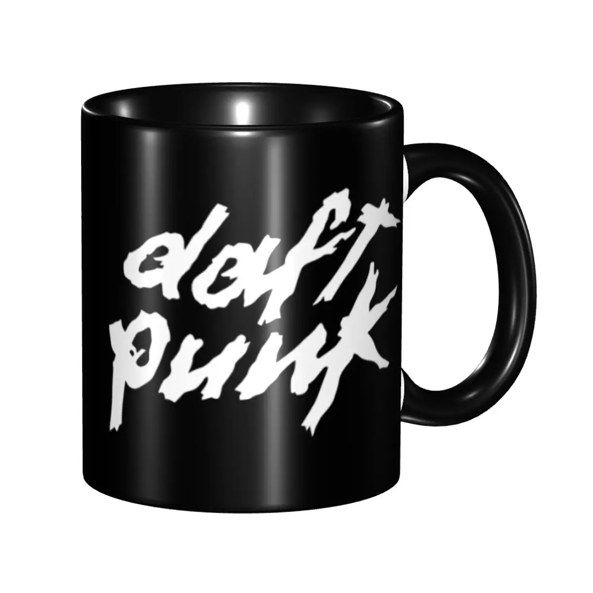 Novelty Daft Punk Wgite Logo Tea Cup Band Electronic Duo Room Mug