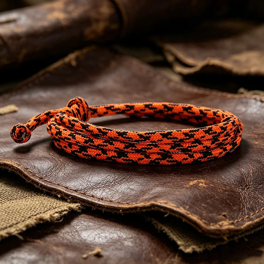 Handmade Multilayer Paracord Bracelet Unisex Sliding Adjustable Weaven 4mm String Braslet Outdoor Sports Casual Couple Jewelry