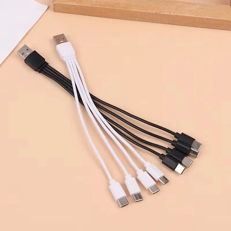 20CM 4 In 1 USB C Charger Cable 4 Ports USB Splitter Charging Cable Type C Connector For Cellphones Smartphone Tablet