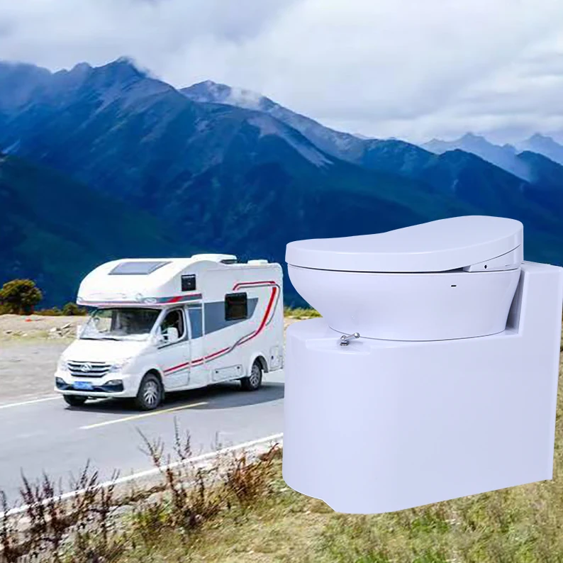 Smart Composting Toilet With Automatic Mixing And Automatic Exhaust For RVs