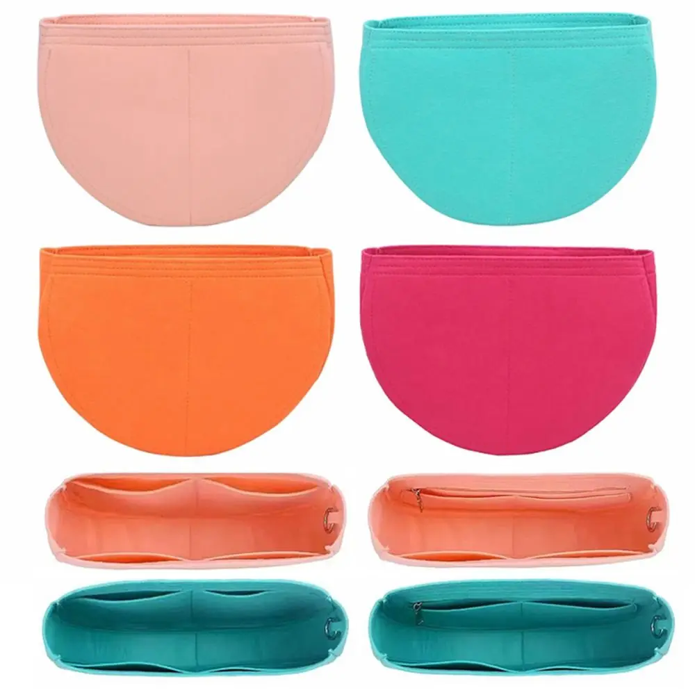 

2 Styles Felt Insert Liner Purse Organiser Pouch Solid Color Handbag Tote Bag Internal Bag for BEMOE Hatsune Miku Big Mouth Bag