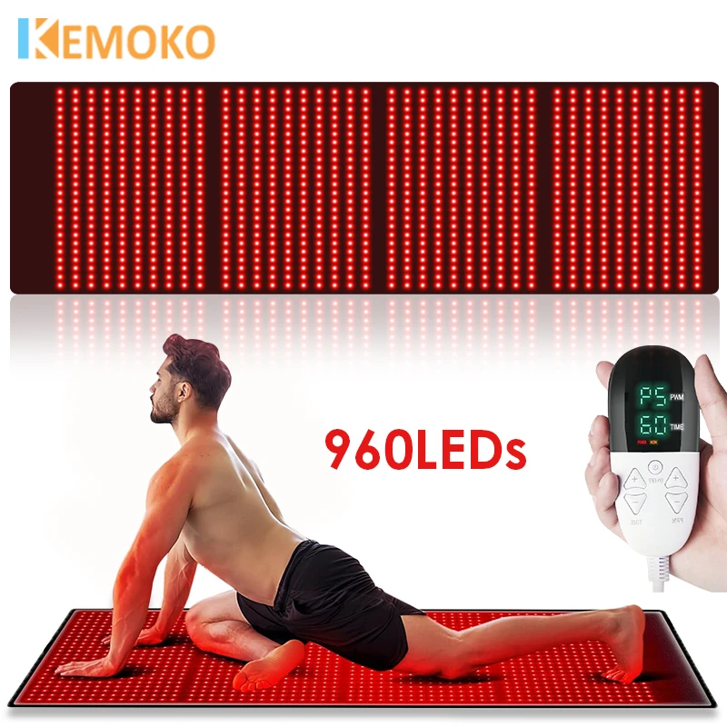 

Красная и инфракрасная светодиодная терапевтическая накладка 850 нм 660 нм для снятия боли в спине, согревающая накладка для поясницы, обертывание для всего тела, аппарат для сжигания жира и похудения