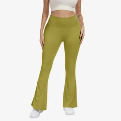 Women Yoga Bell-bottoms Scrunch Butt Lifting Flared Trousers High Waist Dance Flares Gym Fitness Pants Soft Running Sports Pants