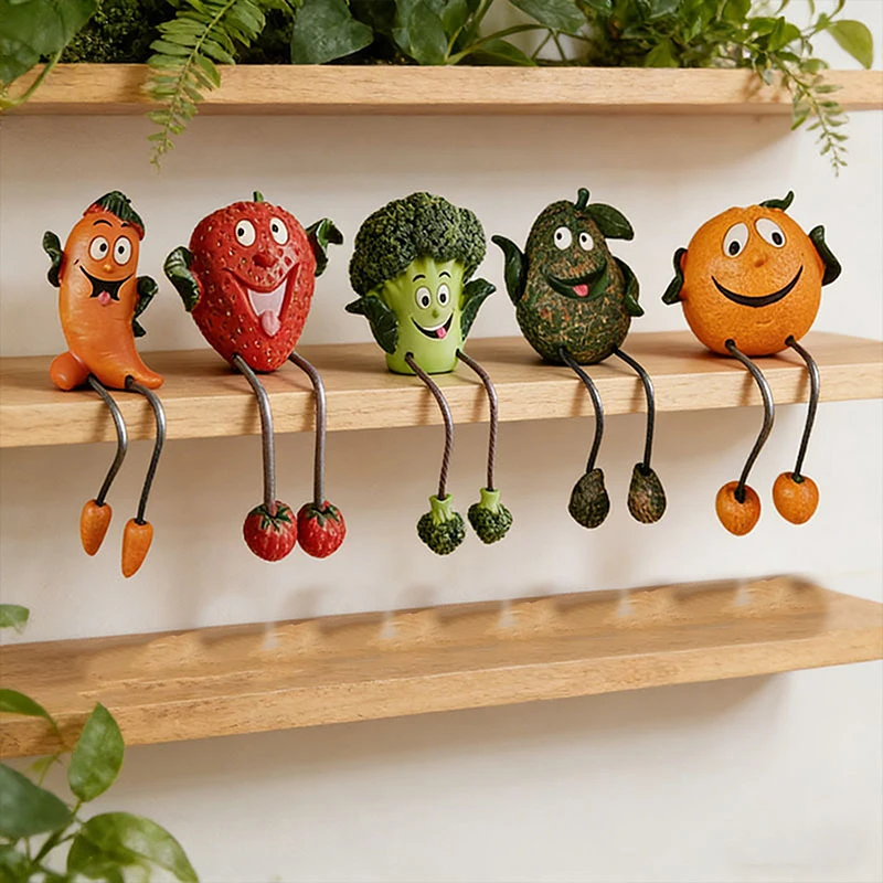 1pcs -themed Lifelike Fruits Vegetables Fun Fruit Sculptures Oranges Pineapples Lemons Creative Gifts Home Decor Items