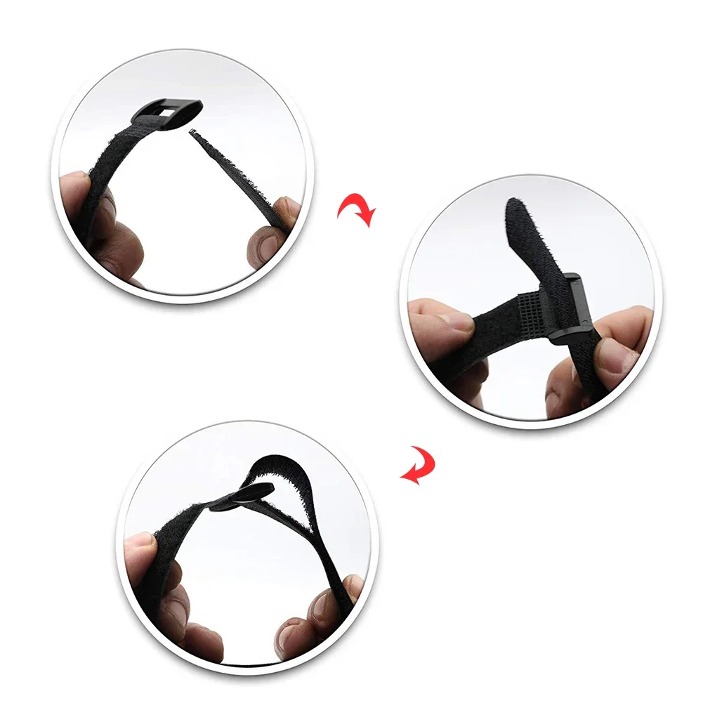 10Pieces 2*50cm Reusable Fastening Bike Tie Nylon Hook & Loop Durable Multil Purpose Self-adhesive High Quality Strap Cable Ties