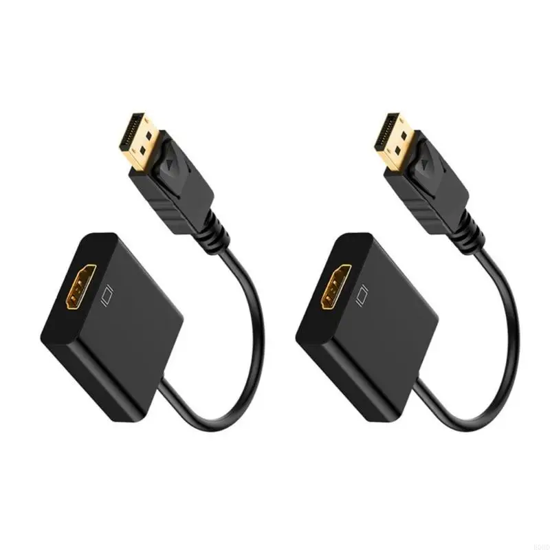 

E06D Displayport to HDMIs Adapter DisplayPort Male to HDMIs Female Converter for Audios Video Transmission 1080P Resolution